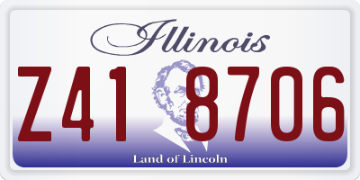IL license plate Z418706