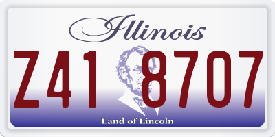 IL license plate Z418707