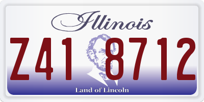 IL license plate Z418712