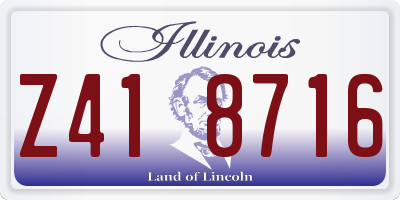IL license plate Z418716