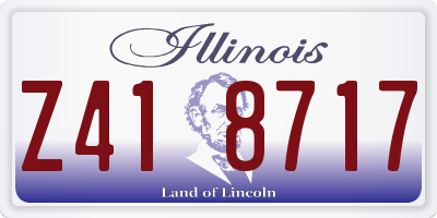 IL license plate Z418717