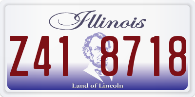 IL license plate Z418718
