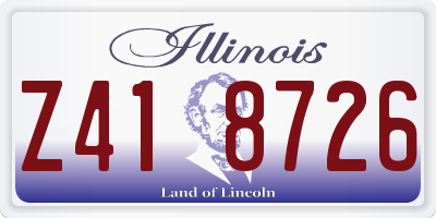 IL license plate Z418726