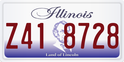IL license plate Z418728