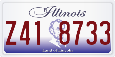 IL license plate Z418733