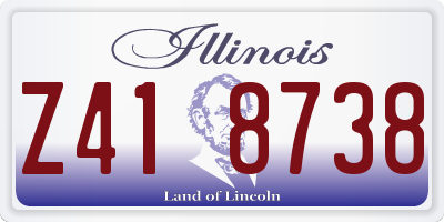 IL license plate Z418738