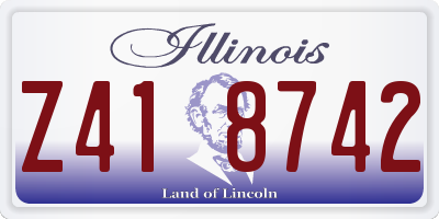 IL license plate Z418742