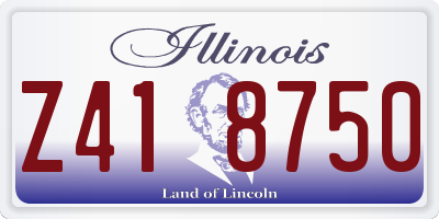 IL license plate Z418750