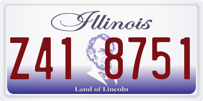 IL license plate Z418751
