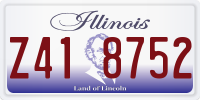 IL license plate Z418752