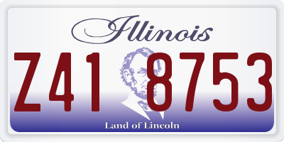 IL license plate Z418753