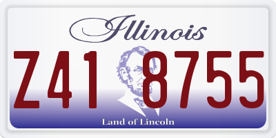 IL license plate Z418755