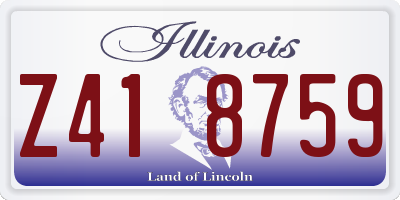IL license plate Z418759