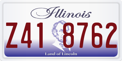 IL license plate Z418762