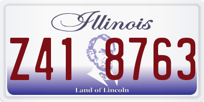 IL license plate Z418763