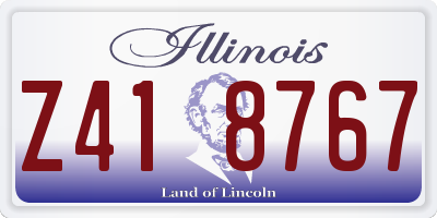IL license plate Z418767