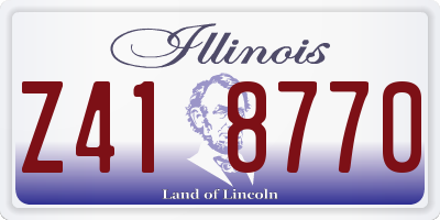 IL license plate Z418770
