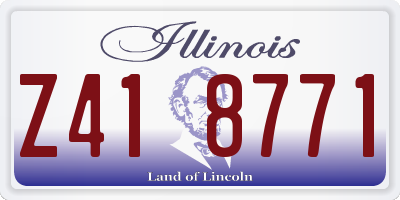 IL license plate Z418771