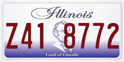 IL license plate Z418772