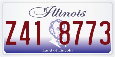 IL license plate Z418773