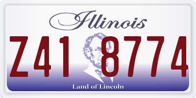 IL license plate Z418774