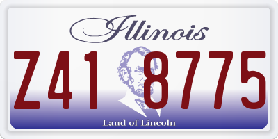 IL license plate Z418775