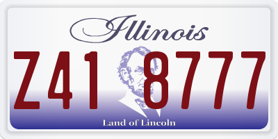 IL license plate Z418777