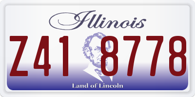 IL license plate Z418778