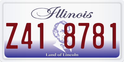 IL license plate Z418781