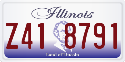 IL license plate Z418791