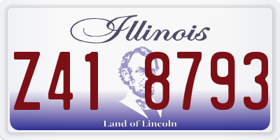 IL license plate Z418793