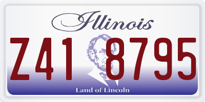 IL license plate Z418795
