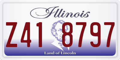 IL license plate Z418797