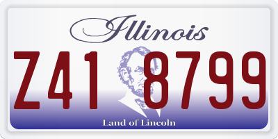IL license plate Z418799