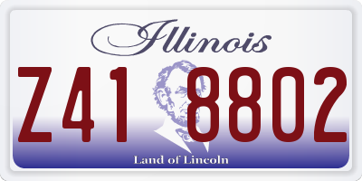 IL license plate Z418802