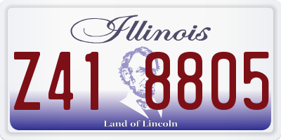 IL license plate Z418805
