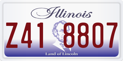IL license plate Z418807
