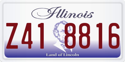 IL license plate Z418816