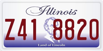 IL license plate Z418820
