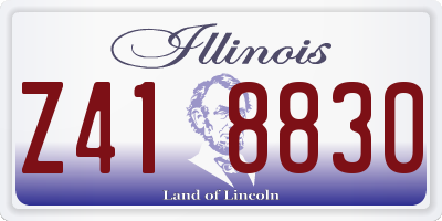 IL license plate Z418830