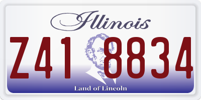 IL license plate Z418834