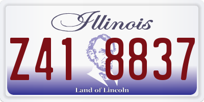 IL license plate Z418837