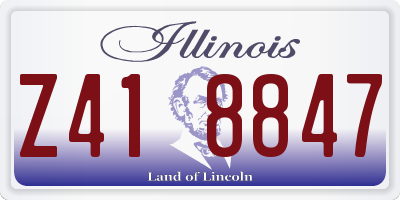 IL license plate Z418847