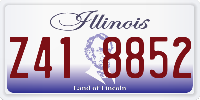 IL license plate Z418852