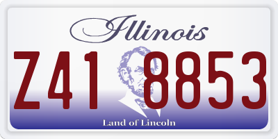 IL license plate Z418853