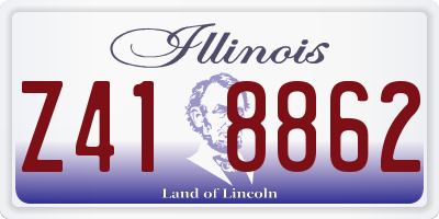 IL license plate Z418862