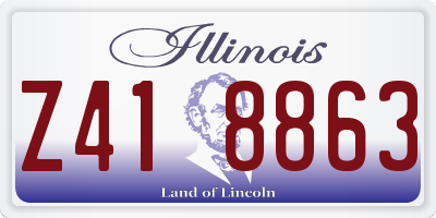 IL license plate Z418863