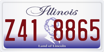 IL license plate Z418865