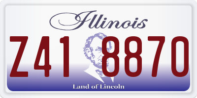 IL license plate Z418870