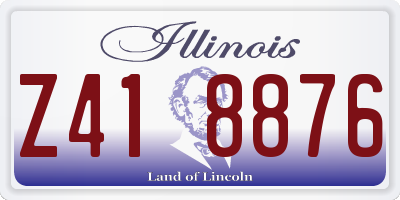 IL license plate Z418876